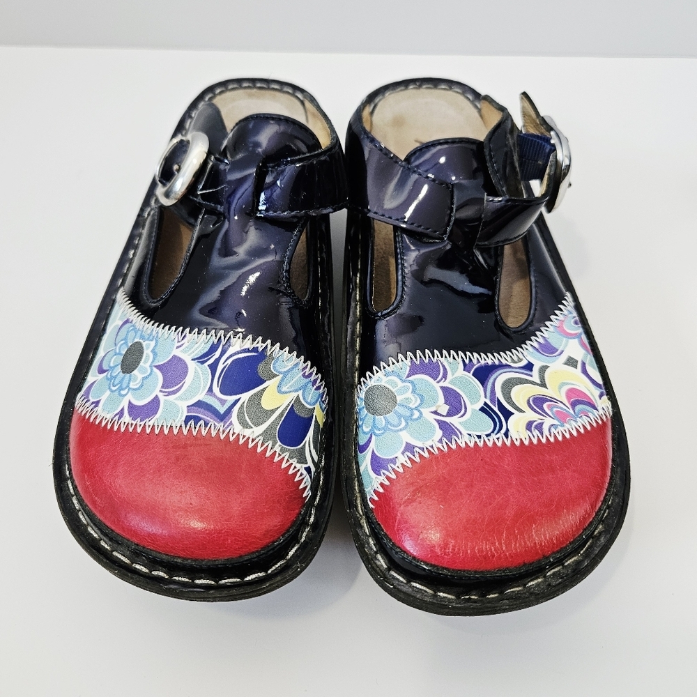 Alegria Classicdigo Zig Zag Clogs Size 38 US 8 - 8.5 Slip On Mules